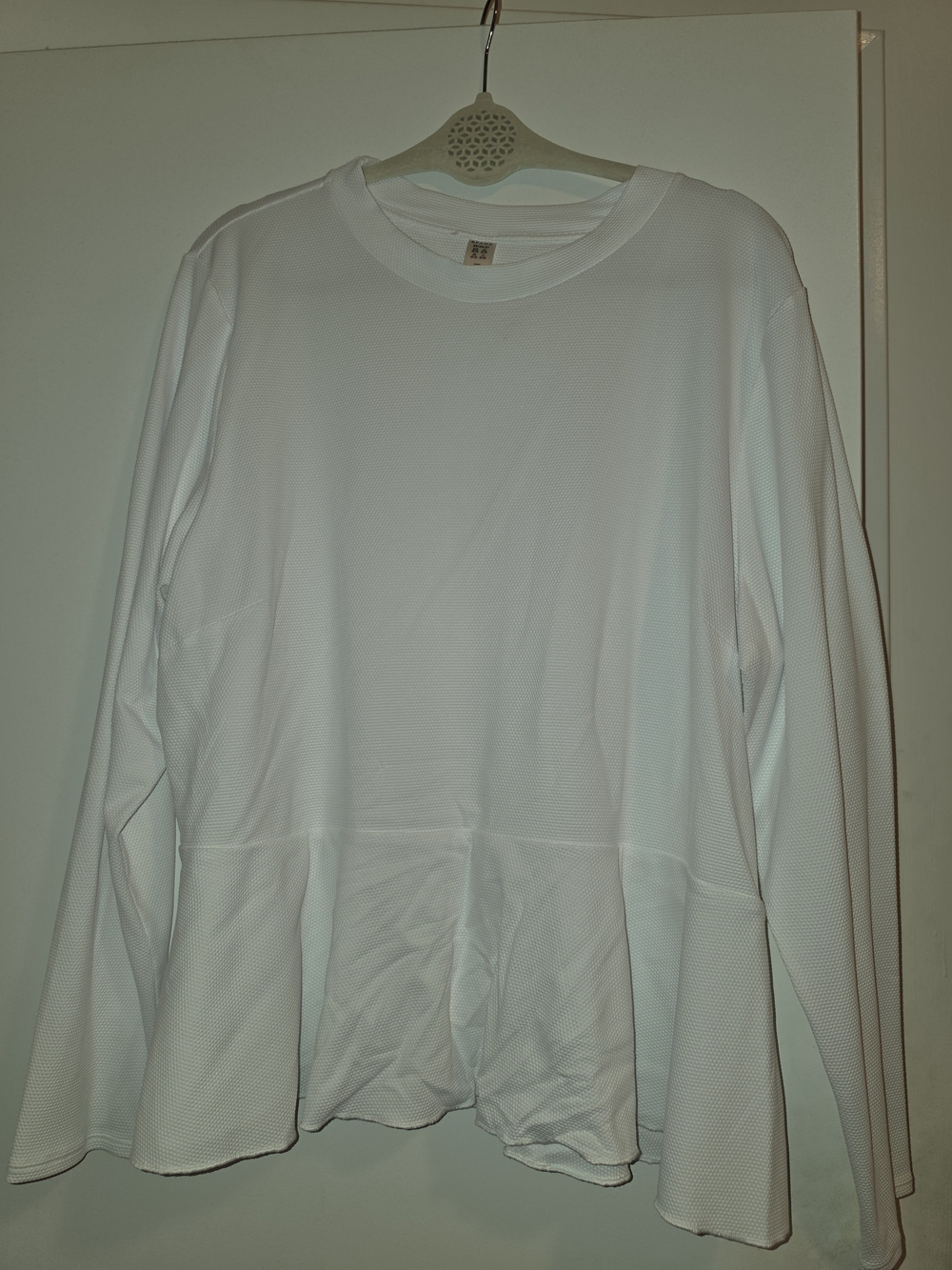 SPANX White Long-Sleeve Crew Neck Top